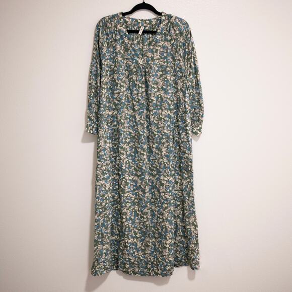 Mirth Handmade Edition Palm Springs Kaftan Dress Sweet Pea Boho Cottage SZ S - Picture 3 of 7